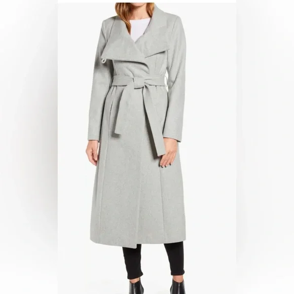 Kenneth Cole Belted Wool Blend Maxi Coat Size 4 - Picture 2 of 7